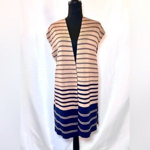 Chico’s Sweater Vest Striped Knit Size 1